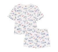 Petit Bateau A0CQM Pyjacourt, Blanc/Multico, L Femme