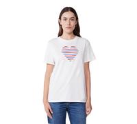 Petit Bateau A0CSK Tee Shirt Manches Courtes Blanc Femme XL