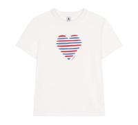 Petit Bateau A0CSK Tee Shirt Manches Courtes, Blanc, XXS Femme