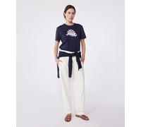 Petit Bateau A0CSK Tee Shirt Manches Courtes Bleu Femme XS