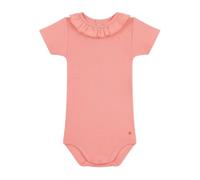 Petit Bateau A0CW5 Body Manches Courtes Collerette Orange Bébé Fille 12 Mois