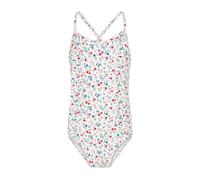 Petit Bateau A0CXQ Maillot De Bain 1 Pièce, Blanc/Multico, 12 Ans Fille