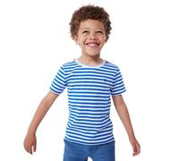 Petit Bateau A0CYW Tee Shirt Manches Courtes Porcelana/Marshmallow Garçon 8 Ans