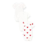 Petit Bateau Bodies naissance lot de 3 croisés manches courtes coton bio blanc 3 mois
