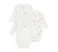 PETIT BATEAU Barboteuse / body beige / blanc, Taille 66-68