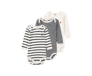 PETIT BATEAU Barboteuse / body rouge / noir / blanc, Taille 68