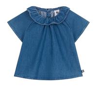 Petit Bateau Bébé Fille A0cp2 Blouse Manches Courtes, Bleu, 18 Mois EU