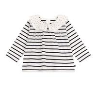 Petit Bateau Blouse bébé en Coton Manches Longues, marinière et col cœurs