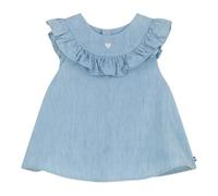Petit Bateau Blouse bébé en Coton sans Manches en Chambray brodé
