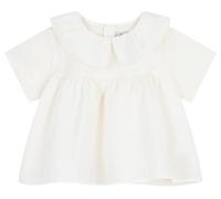 Petit Bateau Blouse bébé en Popeline de Coton Manches Courtes, Unie