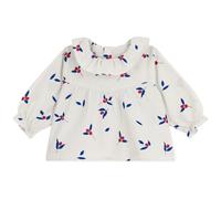 Petit Bateau Blouse bébé en Popeline de Coton Manches Longues, imprimé Baies