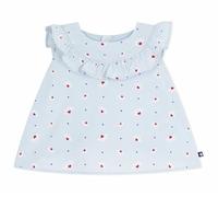 Petit Bateau Blouse bébé en Popeline de Coton sans Manches, imprimé Fleurs