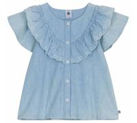 Petit Bateau Blouse Enfant en Coton Manches Courtes Unie