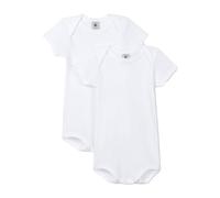 Vêtements Petit Bateau Lot de 2 Bodies Manches Courtes Unis pour Enfant 18M Blanc
