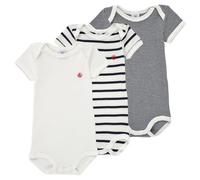 Petit Bateau Bodies bébé manches courtes à rayures Lot de 3 mixte 12 mois