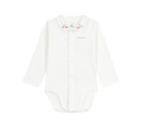 Petit Bateau Body bébé à col brodé et message en poitrine