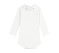 Petit Bateau Body Bébé En Coton À Col Brodé, Uni