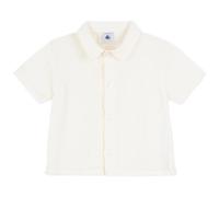 Petit Bateau Chemise bébé en Coton/Lin à Manches Courtes, Unie