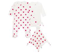 Petit Bateau Coffret Cadeau Naissance en Coton imprimé cœur