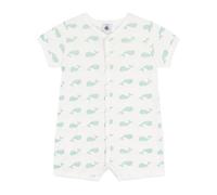 Petit Bateau Combinaison courte bébé en coton imprimé baleine