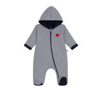 Petit Bateau Combinaison ouatinée bébé à capuche et pieds, rayée