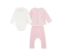Petit Bateau Ensemble 3 Pièces Bébé Imprimé Cœurs Et Fleurs Et Body Brodé