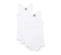 Petit Bateau Lot de 2 Bodies Blancs Sans Manches Bébé 3 Mois