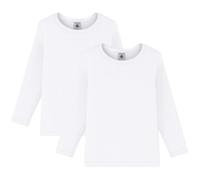 Petit Bateau Lot de 2 Tee-Shirts Blancs Manches Longues Petite Fille T-Shirt Fille (Lot de 2)