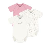 Petit Bateau Lot de bodies croisés manches courtes en coton imprimé bébé