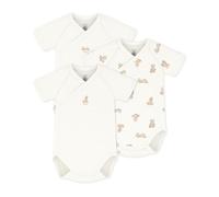 Petit Bateau Lot De Bodies Croisés Manches Courtes En Coton Imprimé Bébé