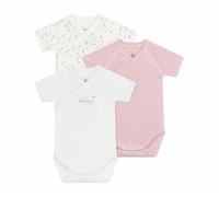 Petit Bateau Lot de bodies croisés manches courtes en coton imprimé bébé