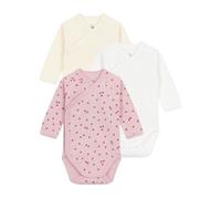 Petit Bateau Lot de bodies croisés manches longues en coton imprimé bébé