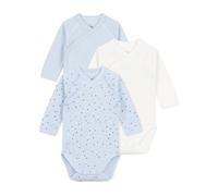 Petit Bateau Lot de bodies croisés manches longues en coton imprimé bébé