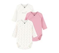 Petit Bateau Lot de bodies croisés manches longues en coton imprimé bébé