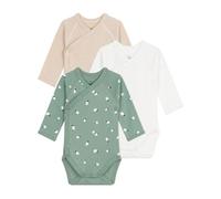 Petit Bateau Lot de bodies croisés manches longues en coton imprimé bébé
