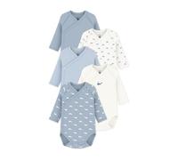 Petit Bateau Lot de bodies croisés manches longues en coton imprimé bébé