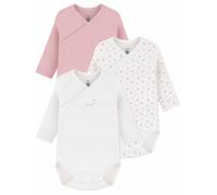 Petit Bateau Lot de Bodies Croisés Manches Longues en Coton Imprimé Bébé, 3 Mois, Variante 1