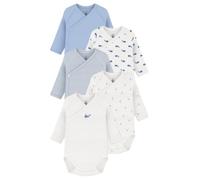 Petit Bateau Lot de Bodies Croisés Manches Longues en Coton Imprimé Bébé, 3 Mois, Variante 1