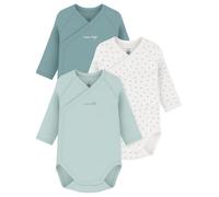 Petit Bateau Lot de Bodies Croisés Manches Longues en Coton Imprimé Bébé, 3 Mois, Variante 1