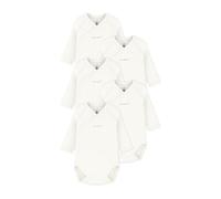 Petit Bateau Lot de bodies croisés manches longues en coton uni bébé
