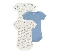 Petit Bateau Lot de bodies manches courtes en coton animalier bébé