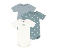 Petit Bateau Lot de bodies manches courtes en coton imprimé cœur bébé