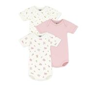 Petit Bateau Lot de bodies manches courtes en coton imprimé fleuri bébé