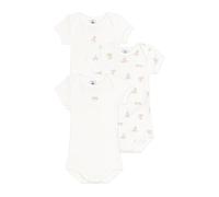 Petit Bateau Lot de bodies manches courtes en coton imprimé ours bébé