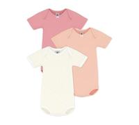Petit Bateau Lot de bodies manches courtes en coton imprimé uni bébé