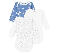 Petit Bateau Lot de Bodies Manches Longues en Coton Imprimé Coeurs Bébé, 36Mois, Variante 1