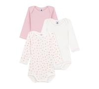 Vêtements Petit Bateau Lot de 3 Bodies Manches Longues Mini Lov pour Enfant 6M Blanc