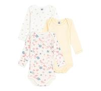 Petit Bateau Lot De Bodies Manches Longues En Coton Imprimé Fleuri Bébé
