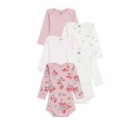 Petit Bateau Lot de bodies manches longues en coton imprimé fleuri bébé