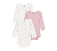 Petit Bateau Lot de bodies manches longues en coton imprimé fleuri bébé